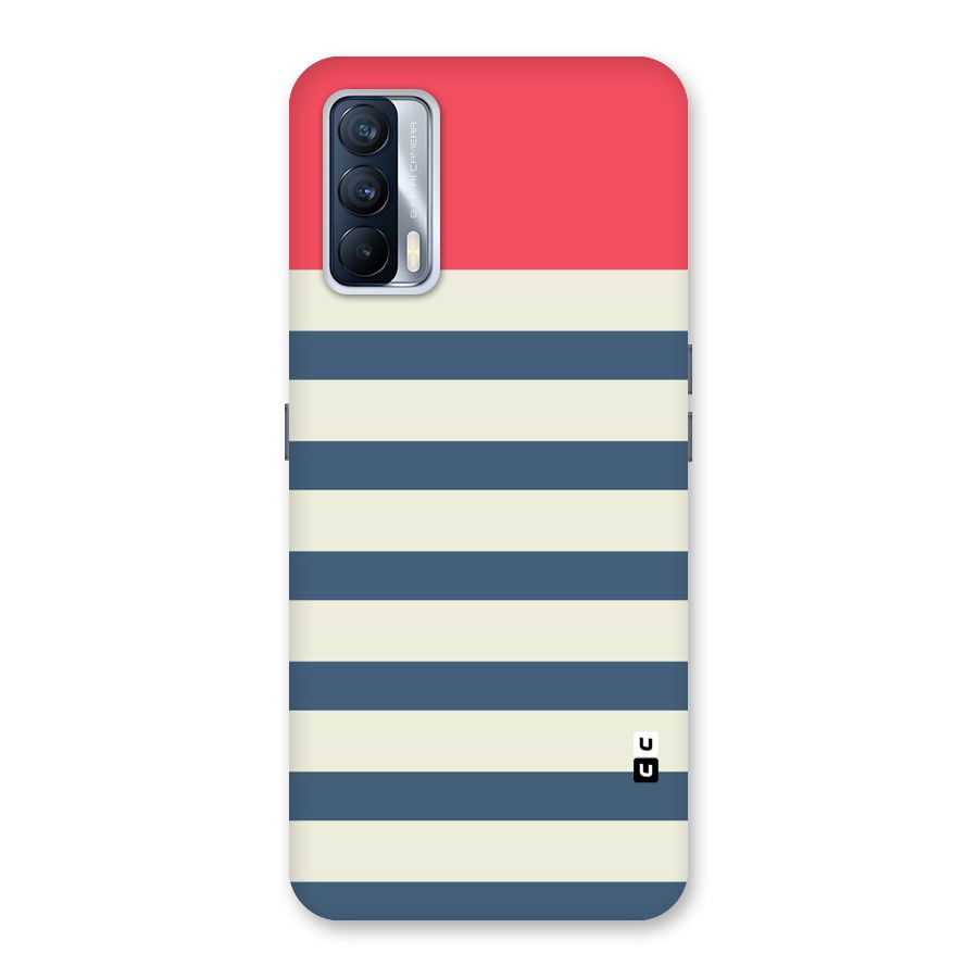 Solid Orange And Stripes Back Case for Realme X7