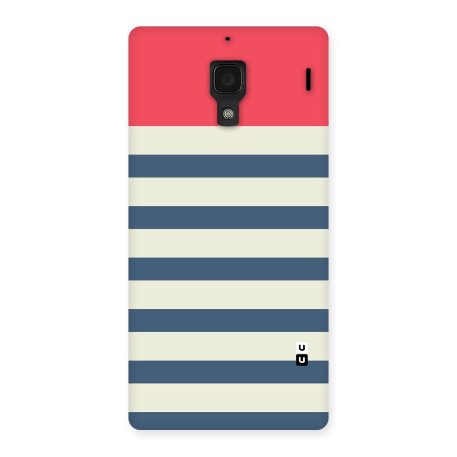 Solid Orange And Stripes Back Case for Redmi 1S
