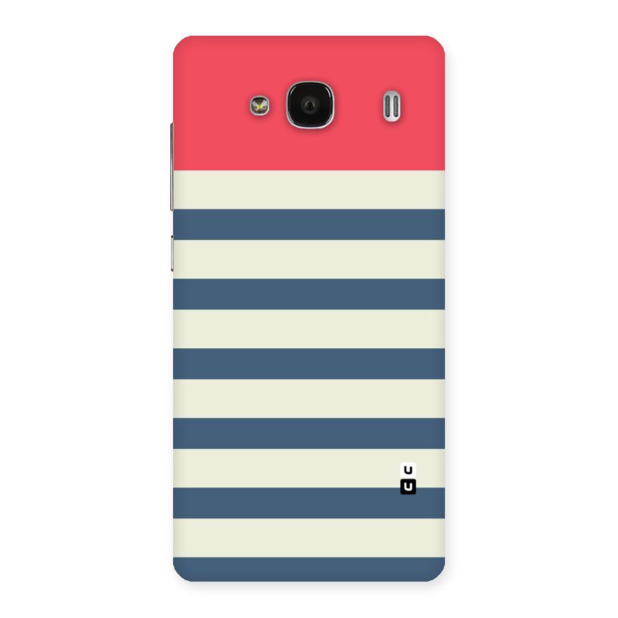 Solid Orange And Stripes Back Case for Redmi 2s