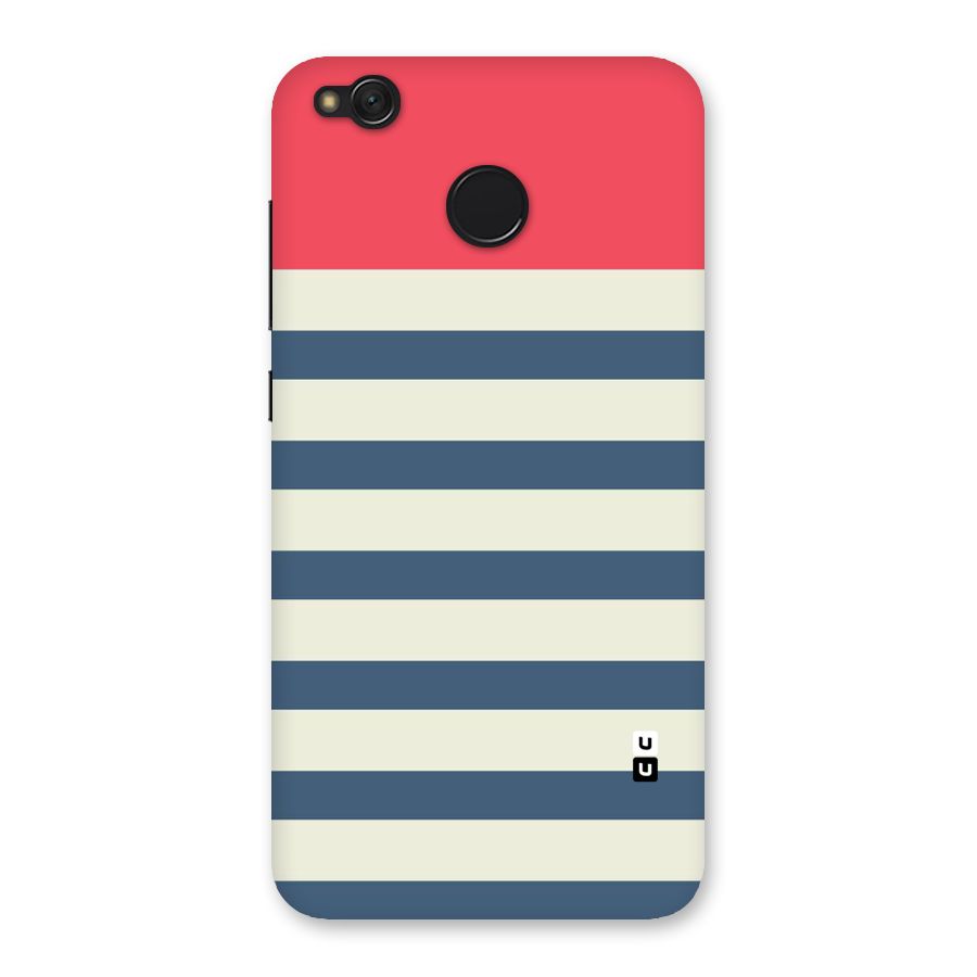 Solid Orange And Stripes Back Case for Redmi 4