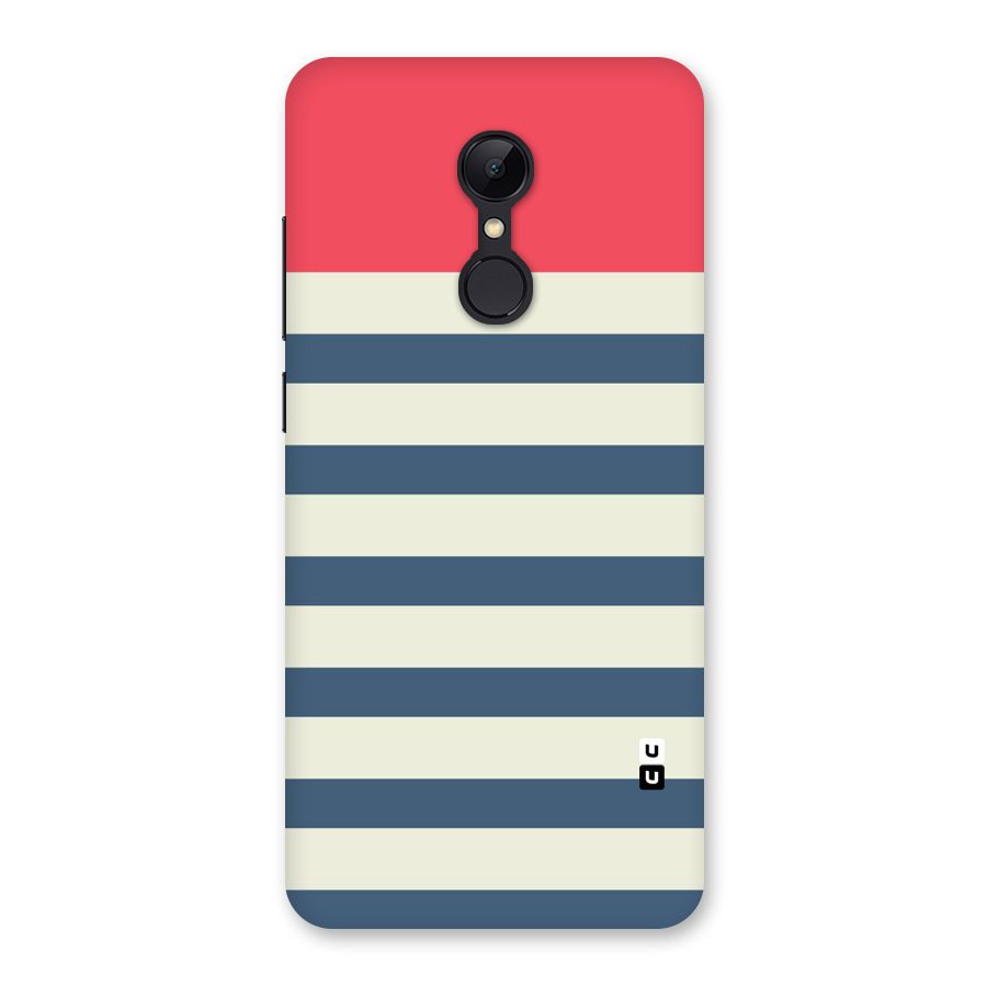 Solid Orange And Stripes Back Case for Redmi 5