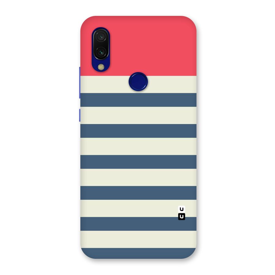Solid Orange And Stripes Back Case for Redmi 7