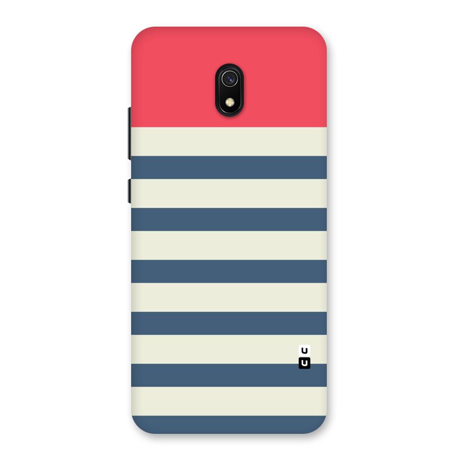 Solid Orange And Stripes Back Case for Redmi 8A