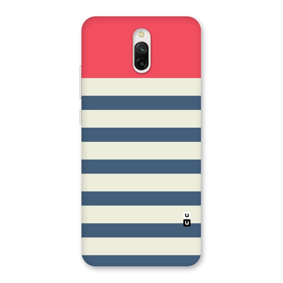 Solid Orange And Stripes Back Case for Redmi 8A Dual