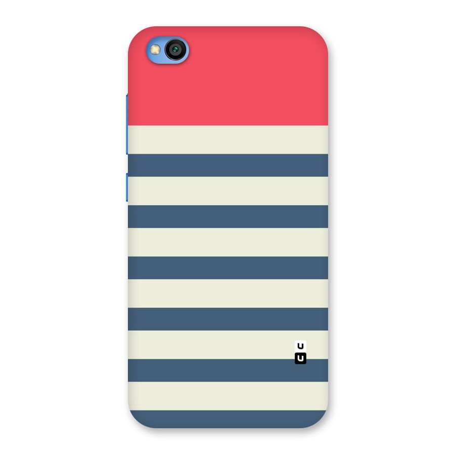 Solid Orange And Stripes Back Case for Redmi Go