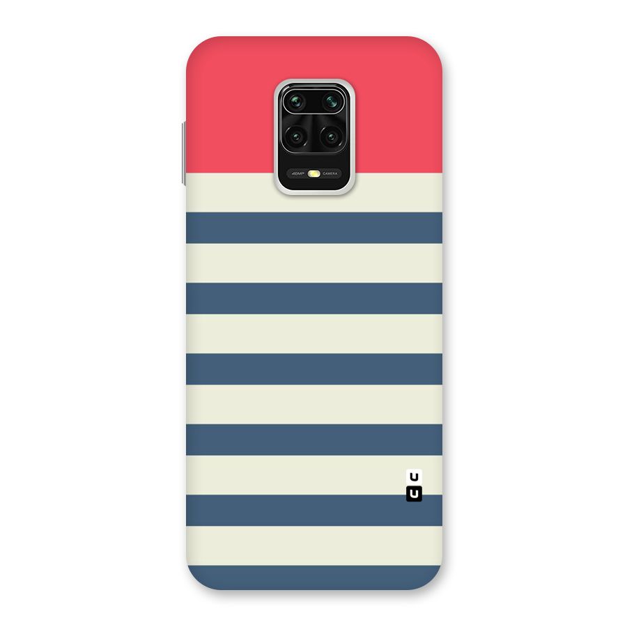 Solid Orange And Stripes Back Case for Redmi Note 9 Pro