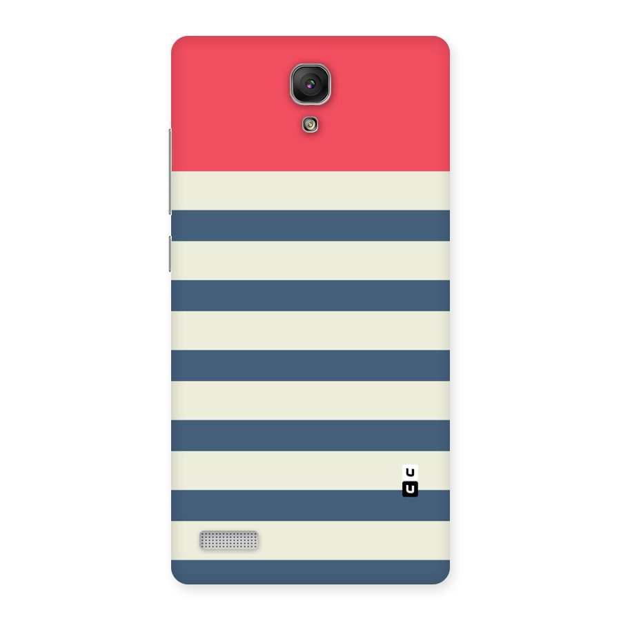 Solid Orange And Stripes Back Case for Redmi Note Prime