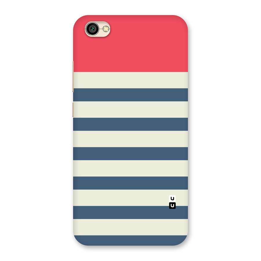 Solid Orange And Stripes Back Case for Redmi Y1 Lite