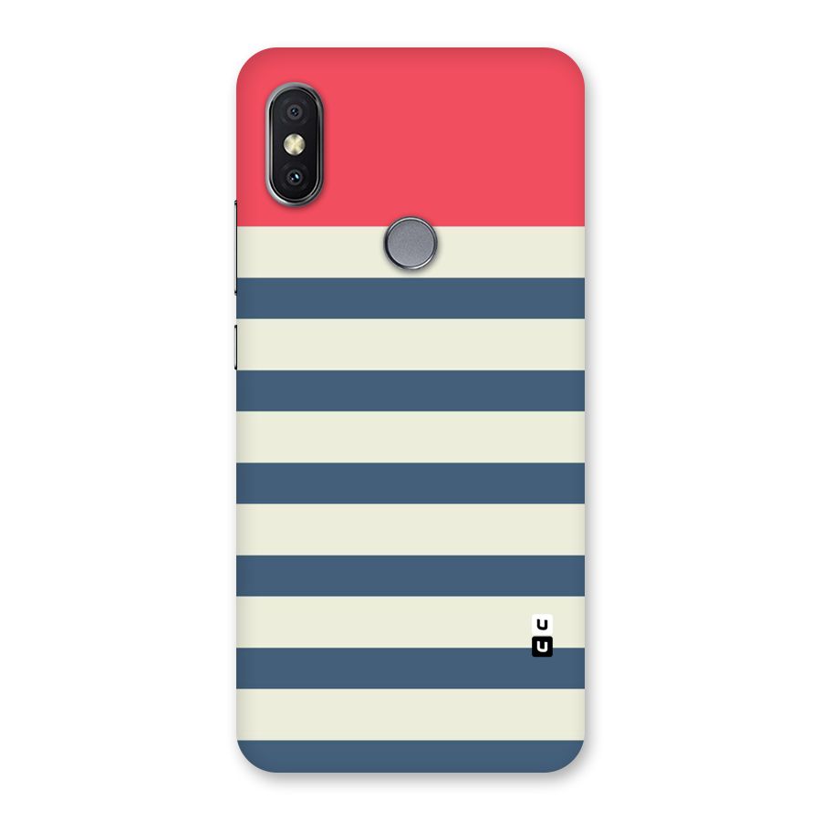 Solid Orange And Stripes Back Case for Redmi Y2