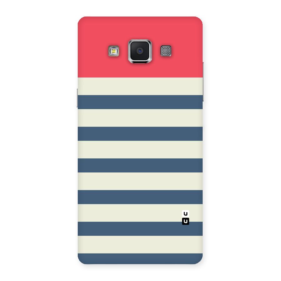 Solid Orange And Stripes Back Case for Samsung Galaxy A5