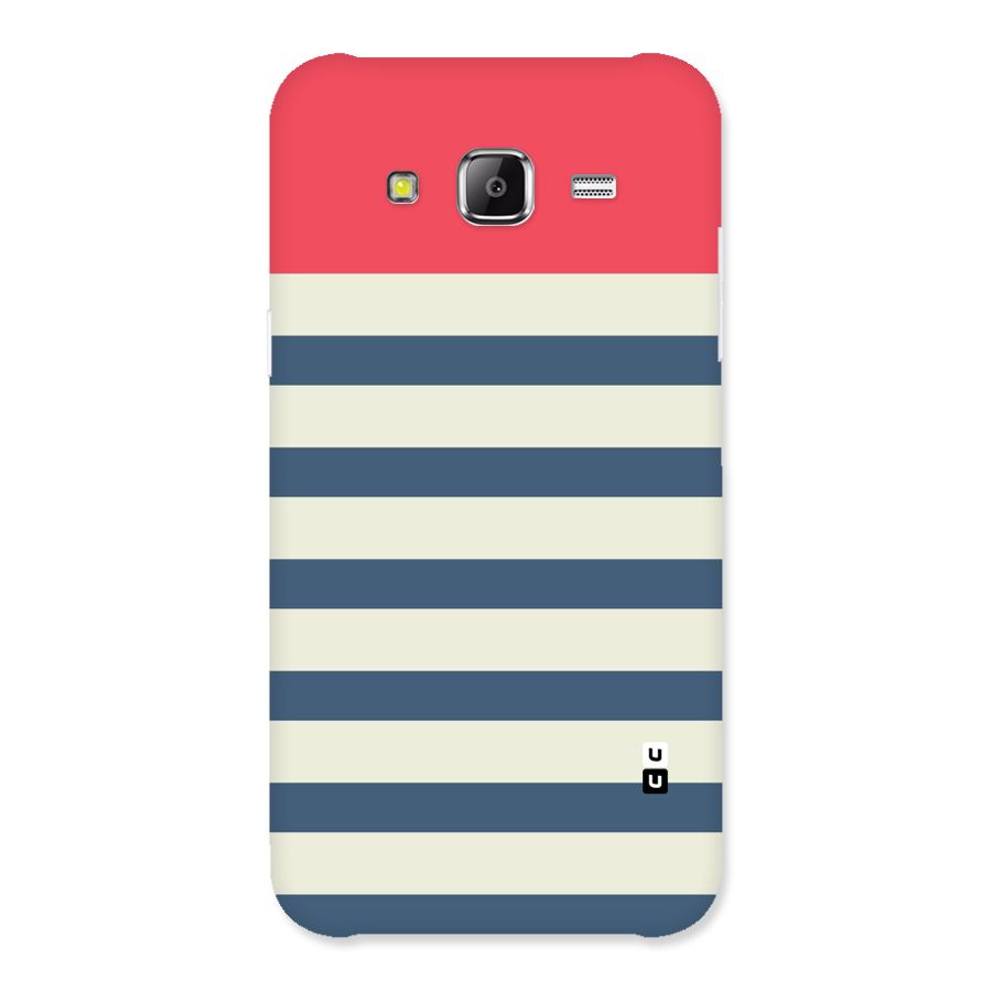 Solid Orange And Stripes Back Case for Samsung Galaxy J2 Prime