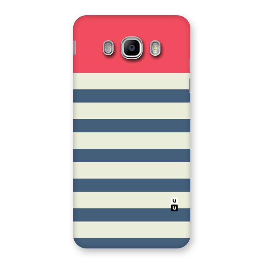 Solid Orange And Stripes Back Case for Samsung Galaxy J5 2016