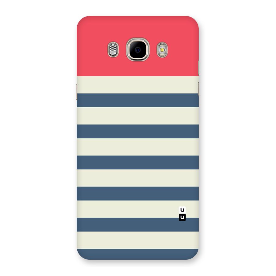 Solid Orange And Stripes Back Case for Samsung Galaxy J7 2016