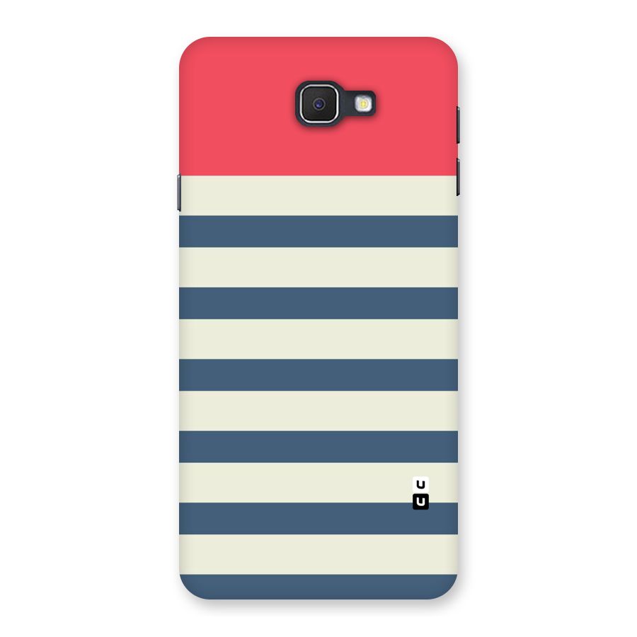 Solid Orange And Stripes Back Case for Samsung Galaxy J7 Prime