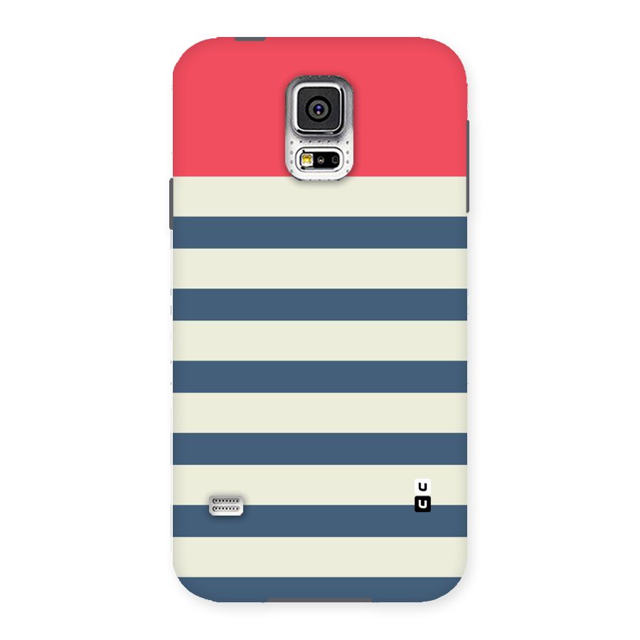 Solid Orange And Stripes Back Case for Samsung Galaxy S5