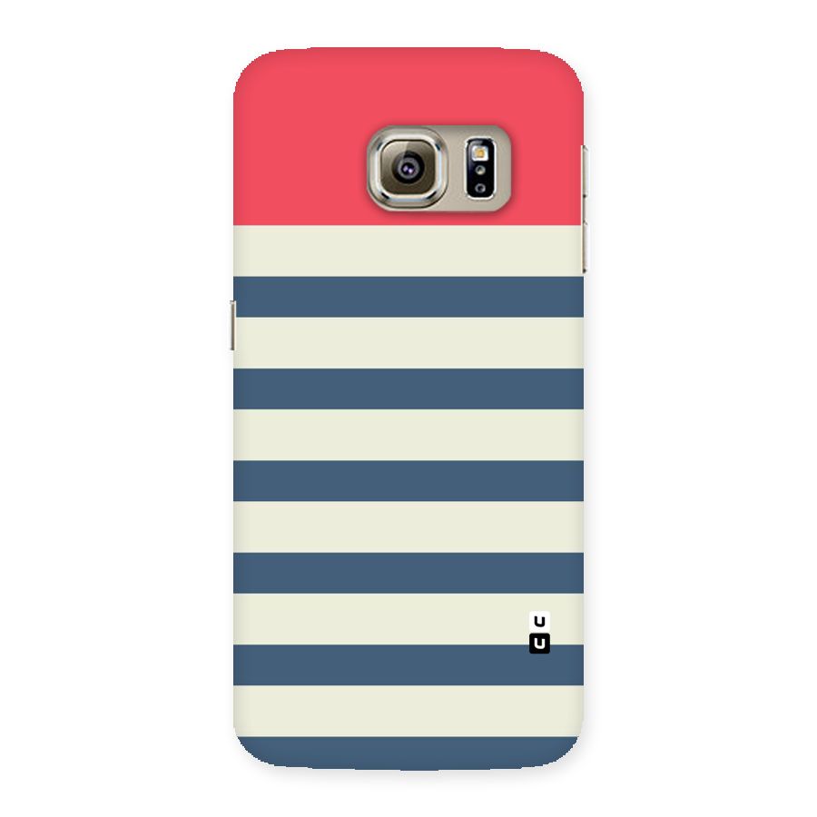 Solid Orange And Stripes Back Case for Samsung Galaxy S6 Edge