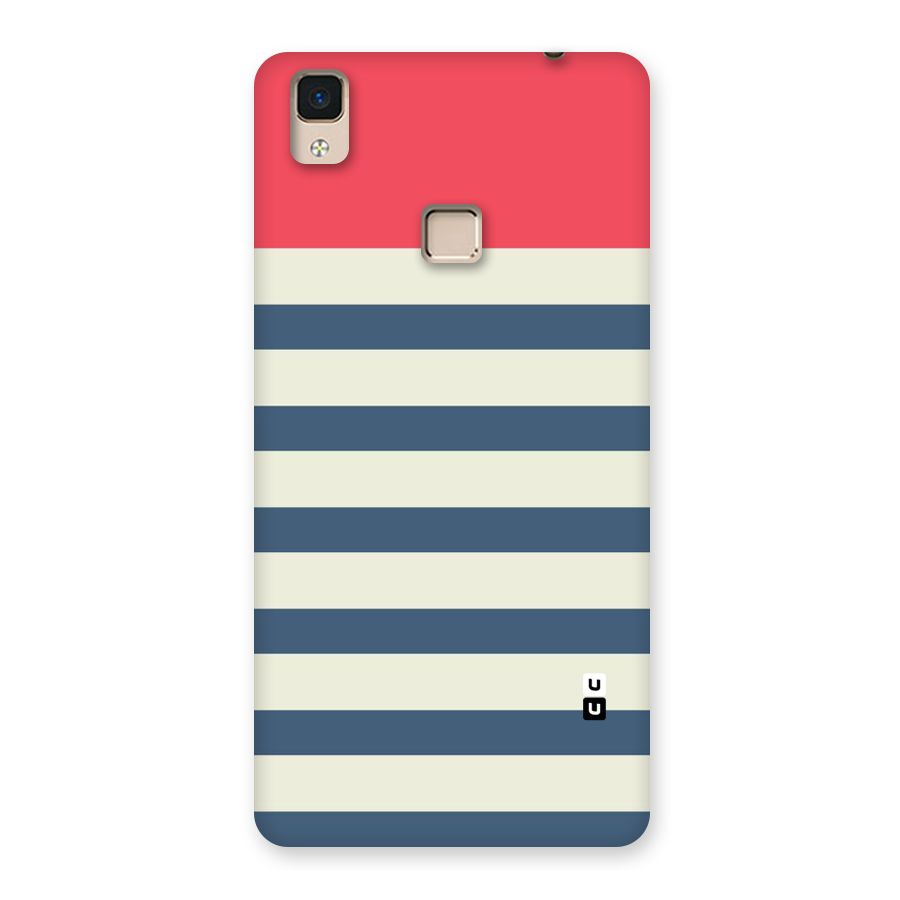 Solid Orange And Stripes Back Case for V3 Max