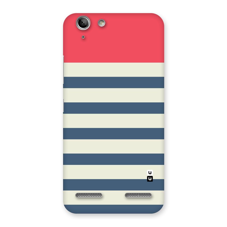 Solid Orange And Stripes Back Case for Vibe K5 Plus