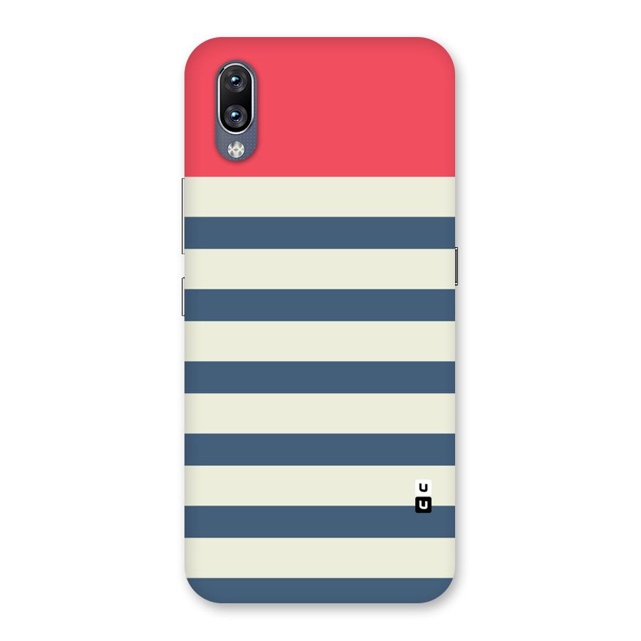 Solid Orange And Stripes Back Case for Vivo NEX