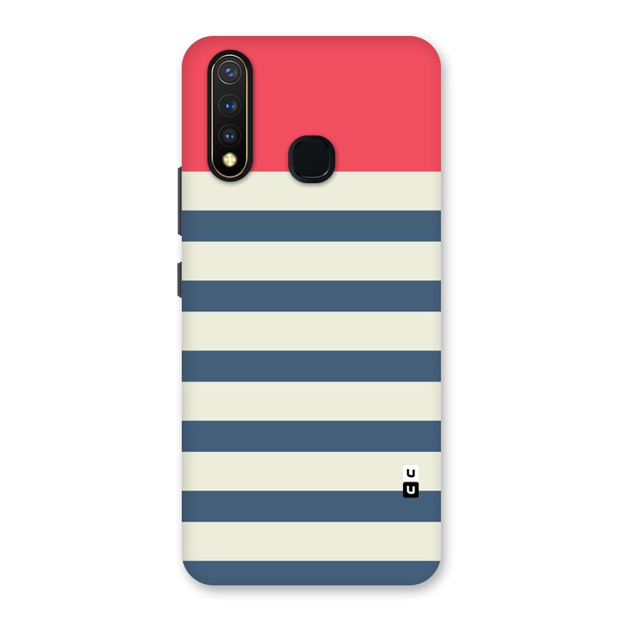 Solid Orange And Stripes Back Case for Vivo U20