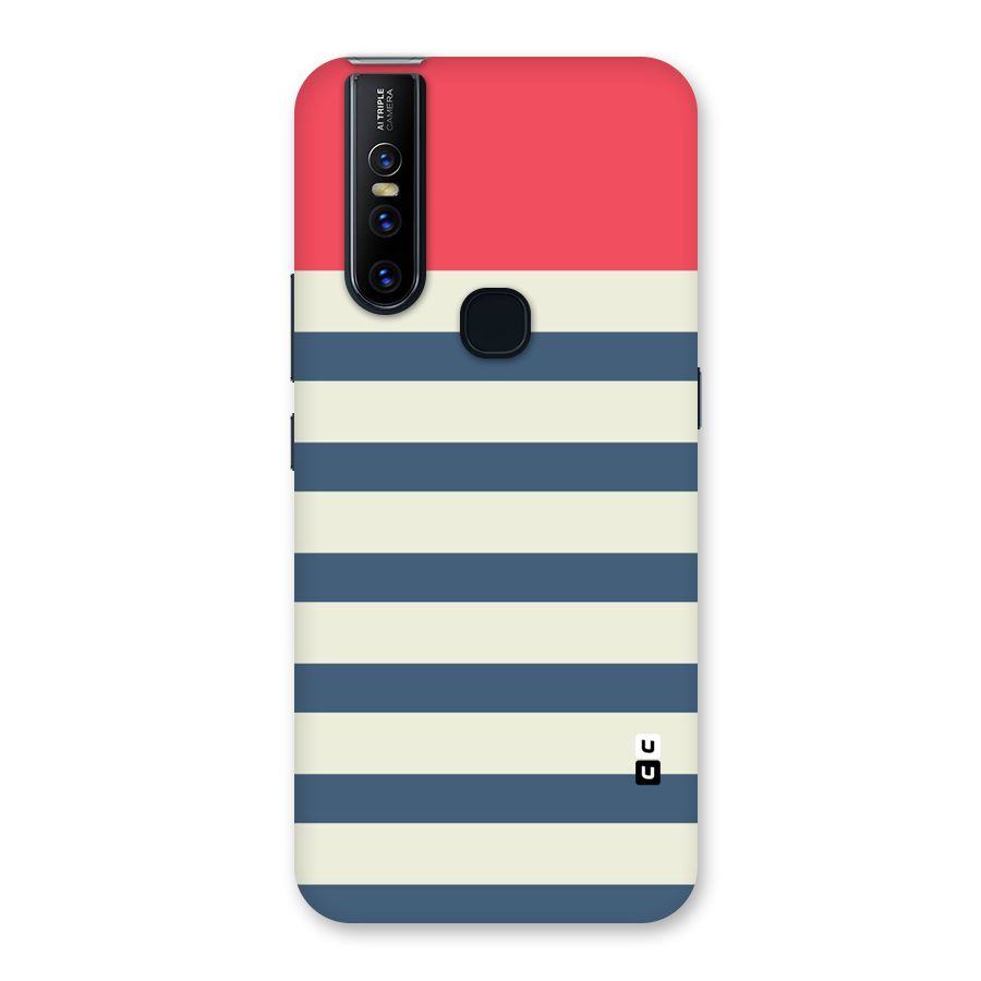 Solid Orange And Stripes Back Case for Vivo V15