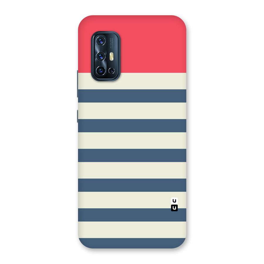 Solid Orange And Stripes Back Case for Vivo V17