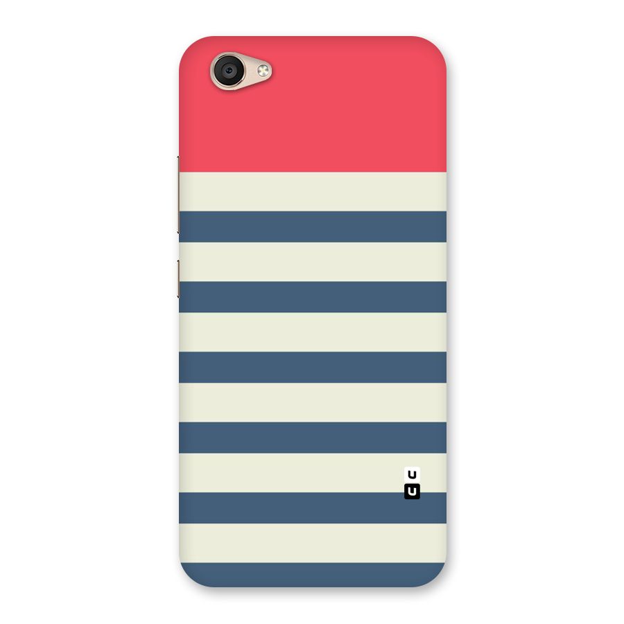 Solid Orange And Stripes Back Case for Vivo V5 Plus