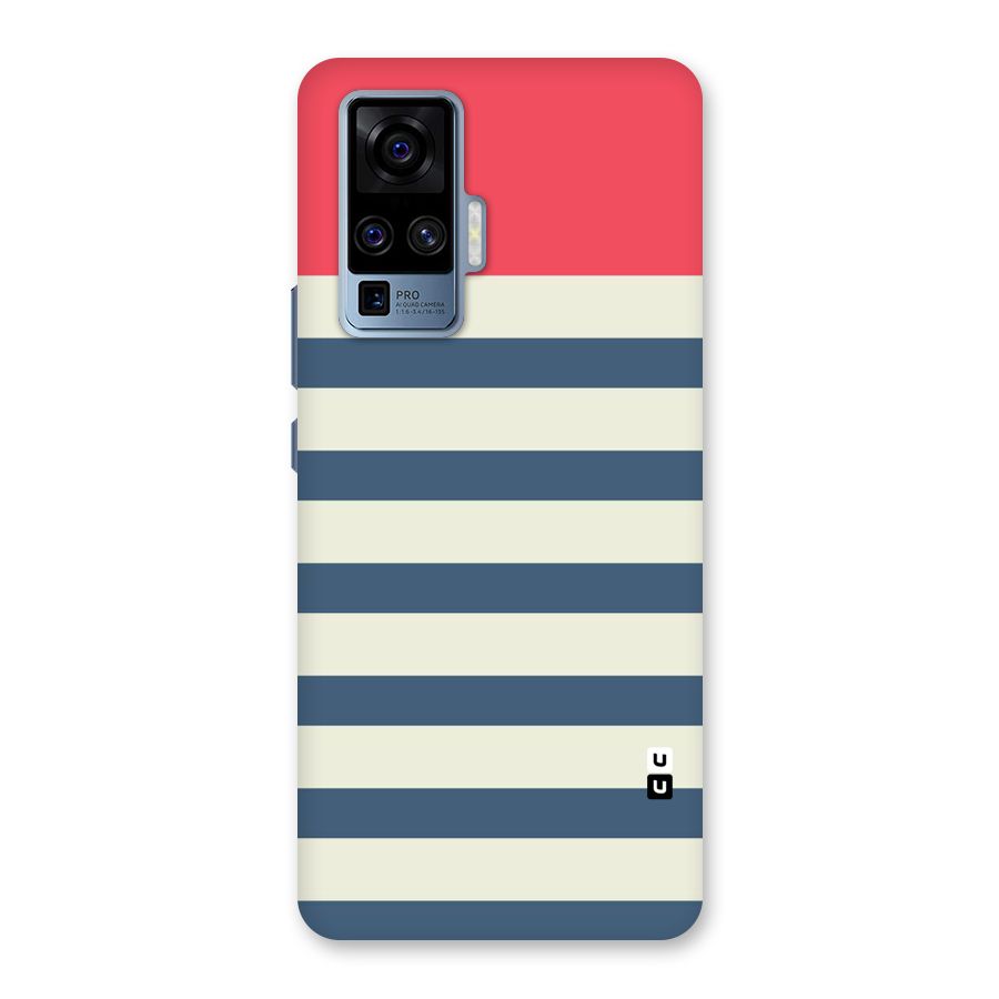 Solid Orange And Stripes Back Case for Vivo X50 Pro