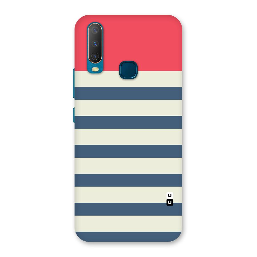 Solid Orange And Stripes Back Case for Vivo Y17