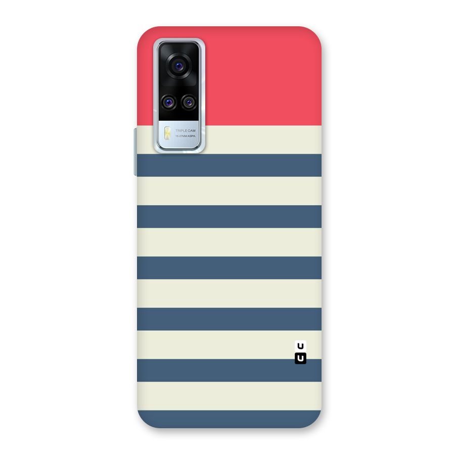 Solid Orange And Stripes Back Case for Vivo Y31