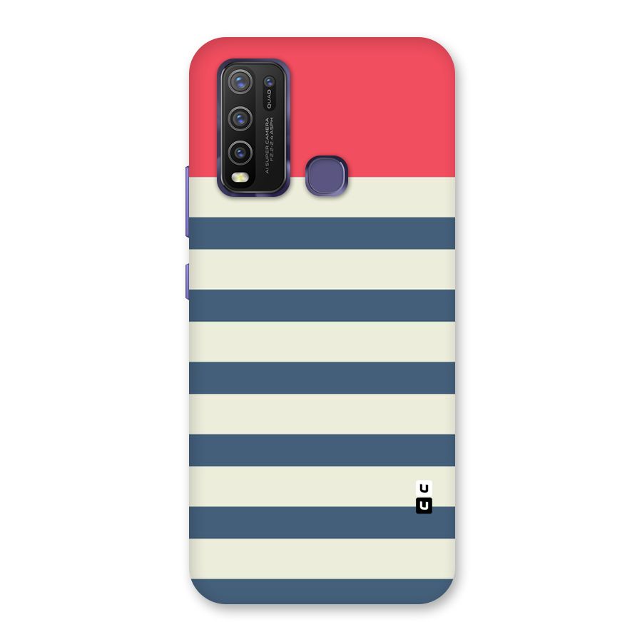 Solid Orange And Stripes Back Case for Vivo Y50