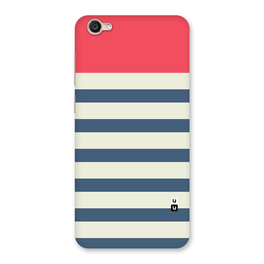 Solid Orange And Stripes Back Case for Vivo Y55