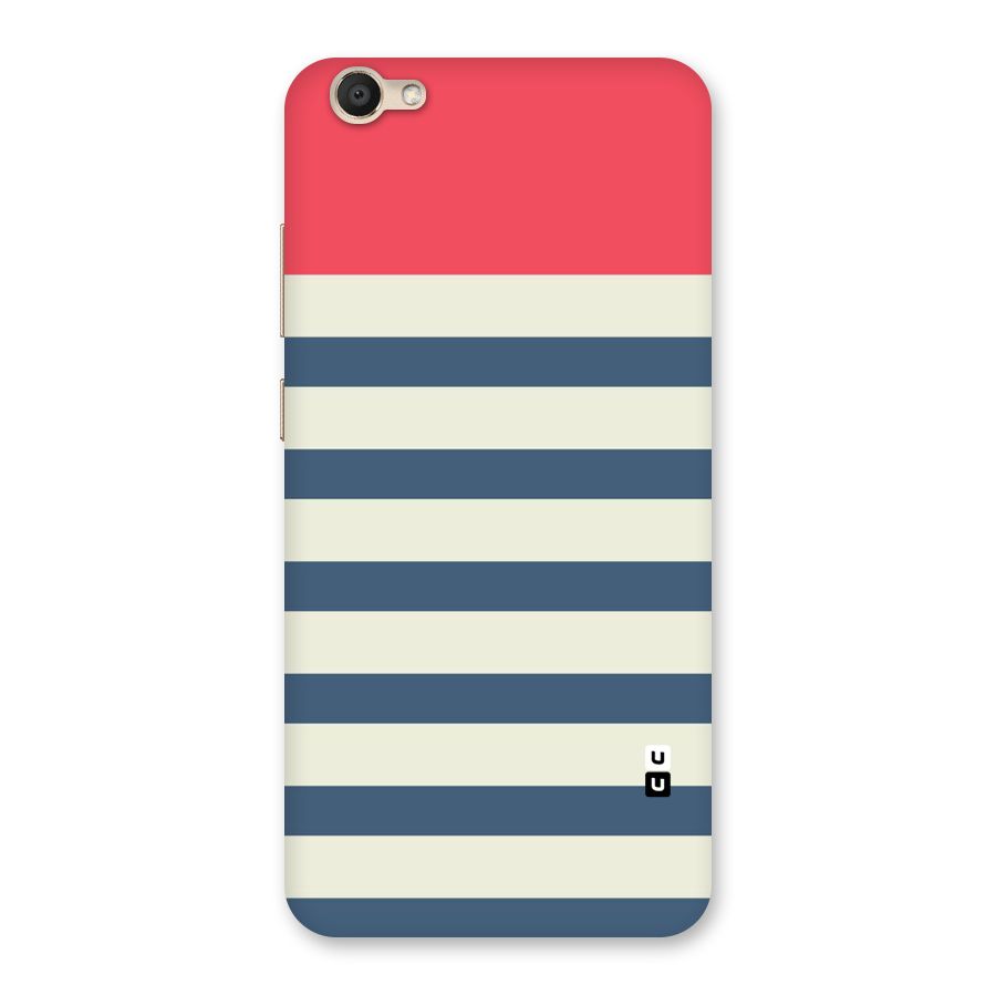 Solid Orange And Stripes Back Case for Vivo Y67