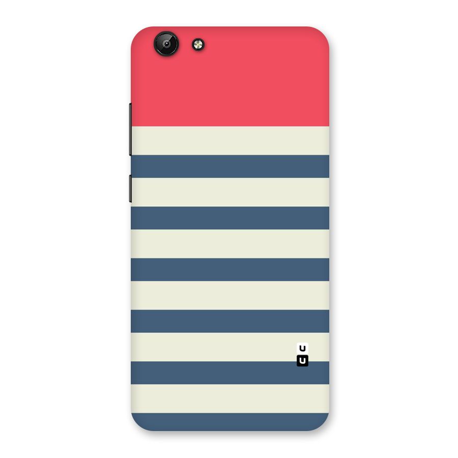 Solid Orange And Stripes Back Case for Vivo Y69