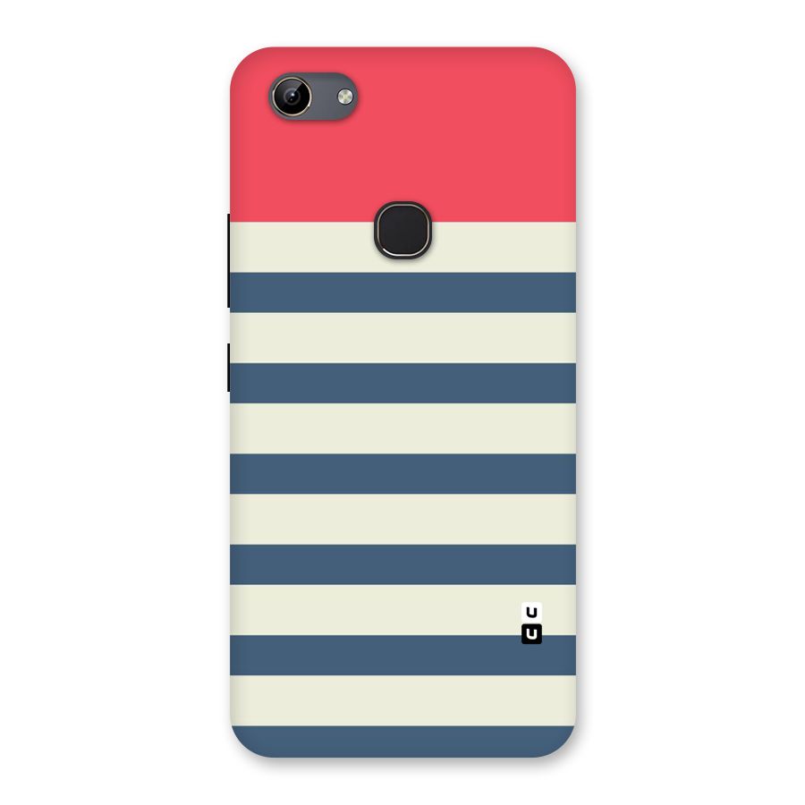Solid Orange And Stripes Back Case for Vivo Y81