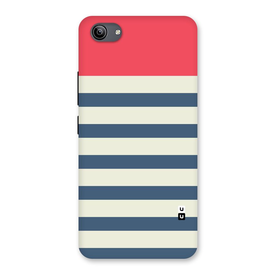 Solid Orange And Stripes Back Case for Vivo Y81i