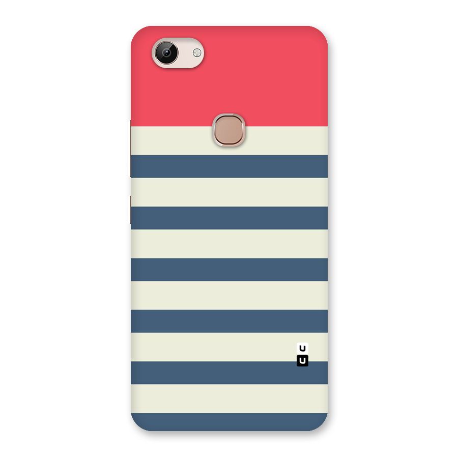 Solid Orange And Stripes Back Case for Vivo Y83