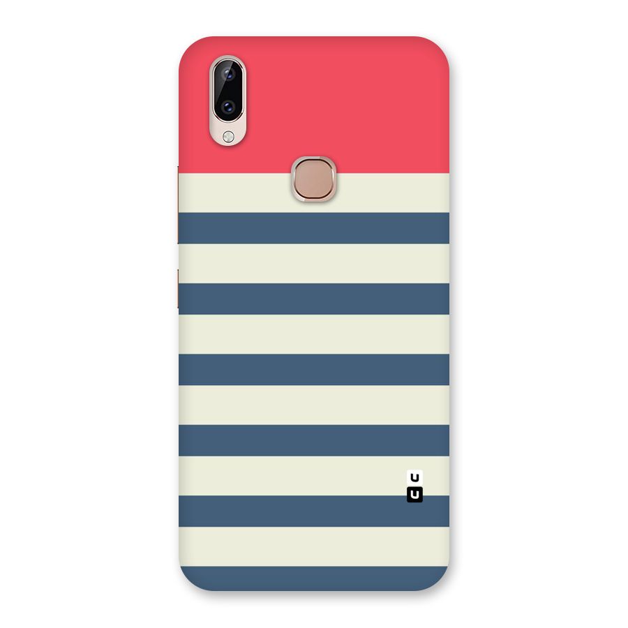 Solid Orange And Stripes Back Case for Vivo Y83 Pro