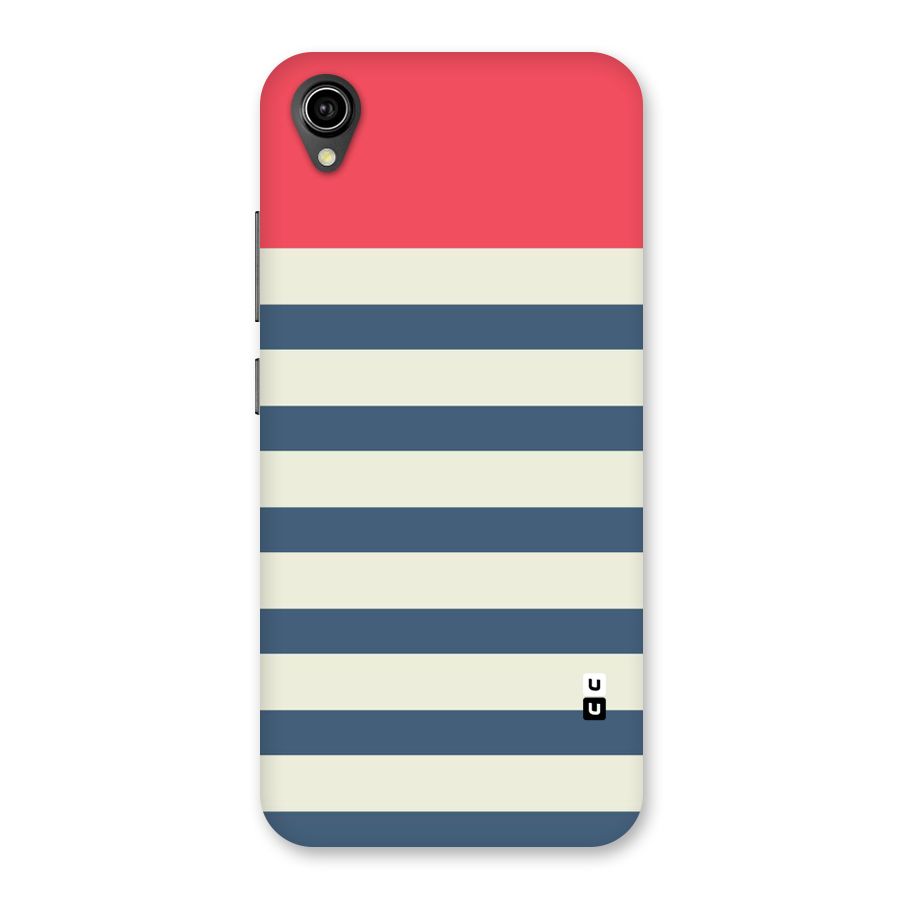Solid Orange And Stripes Back Case for Vivo Y90