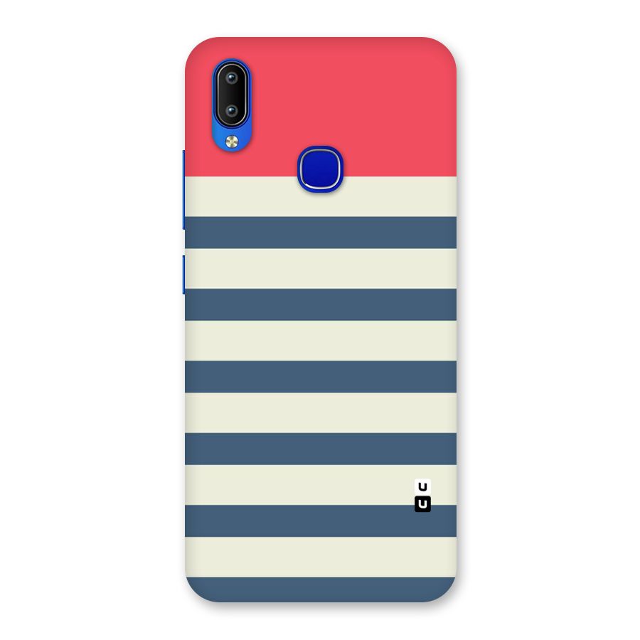 Solid Orange And Stripes Back Case for Vivo Y91