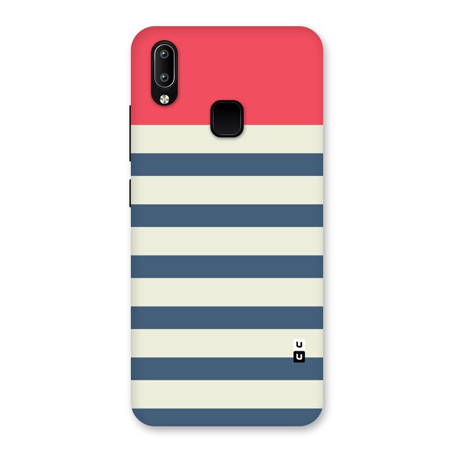 Solid Orange And Stripes Back Case for Vivo Y93