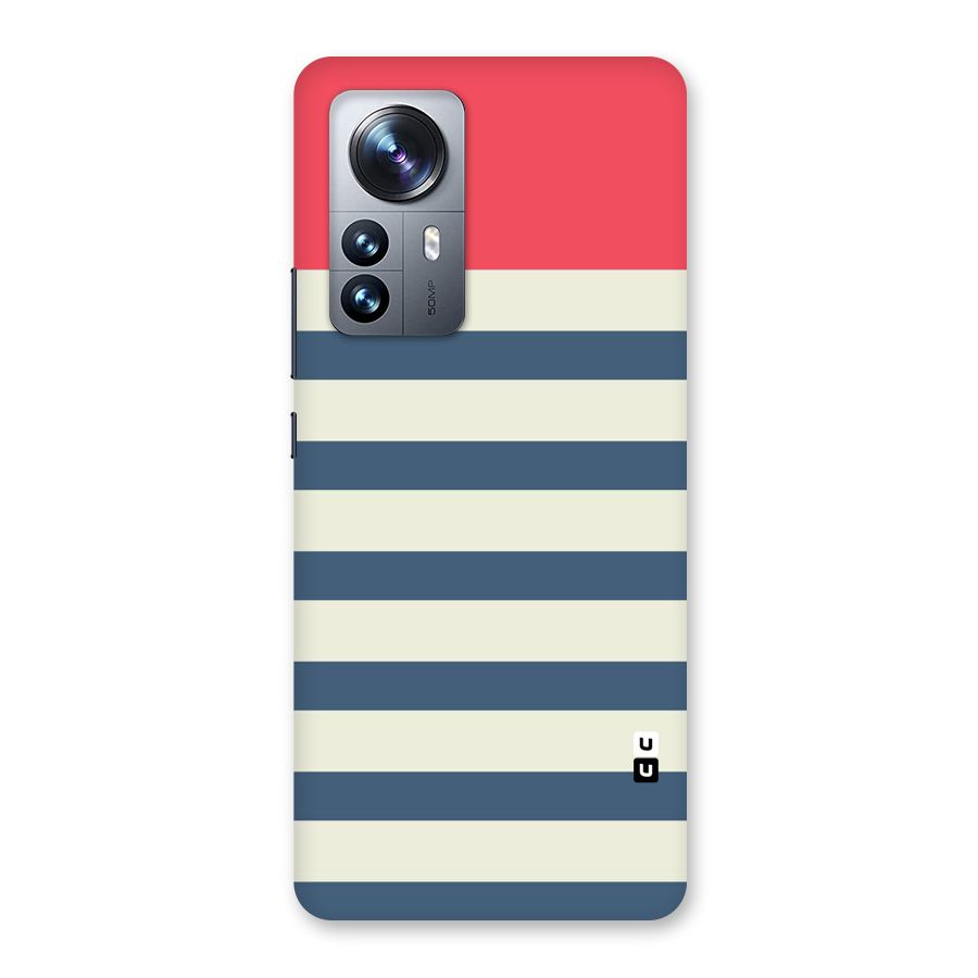Solid Orange And Stripes Back Case for Xiaomi 12 Pro