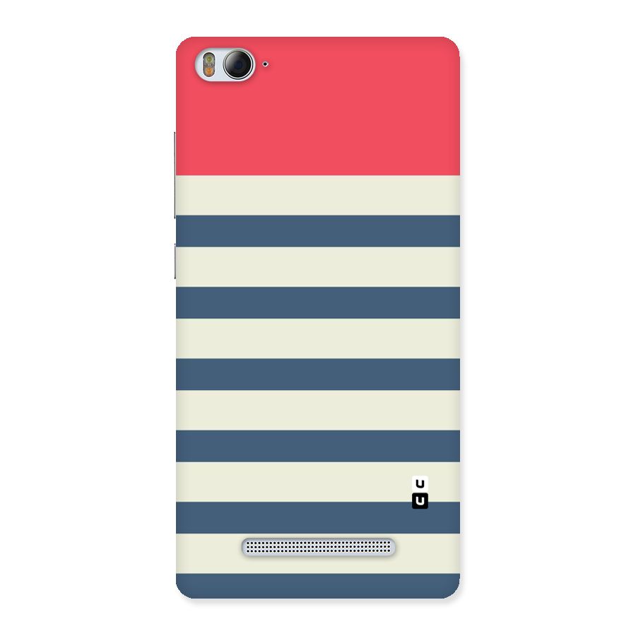 Solid Orange And Stripes Back Case for Xiaomi Mi4i