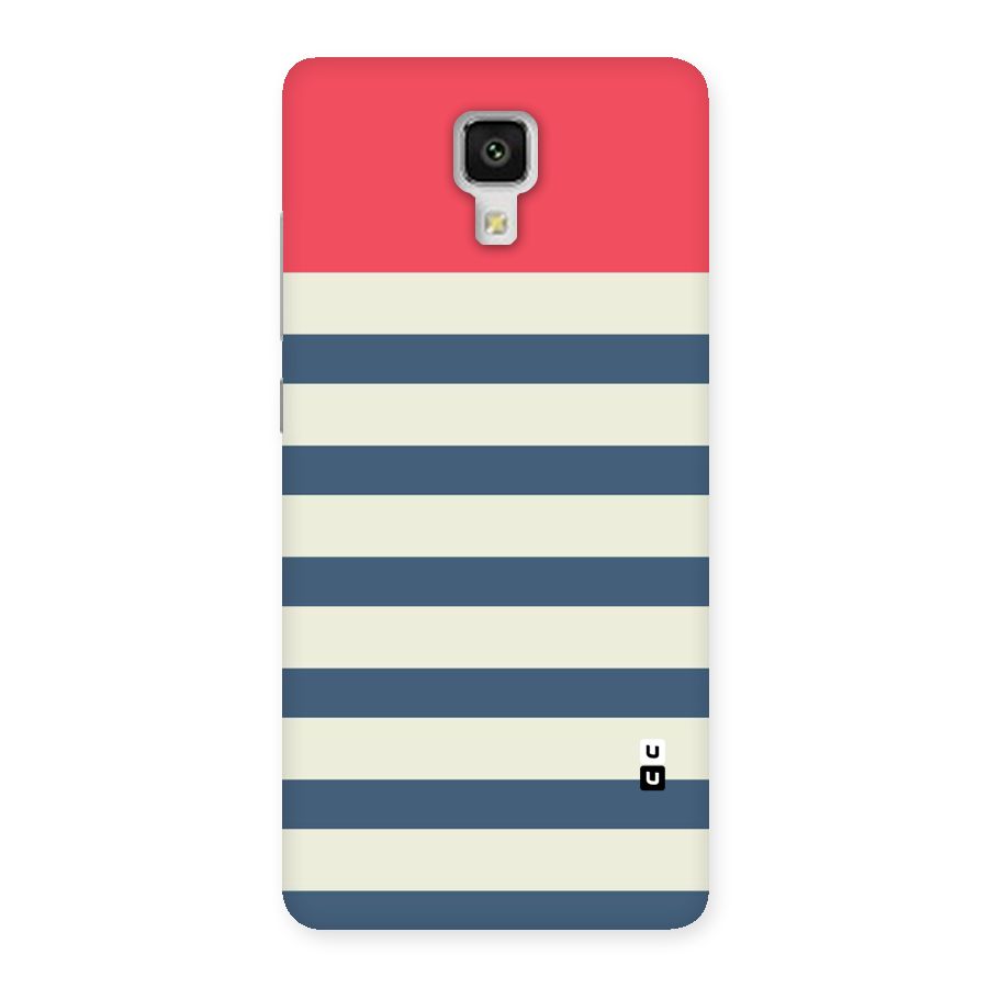 Solid Orange And Stripes Back Case for Xiaomi Mi 4