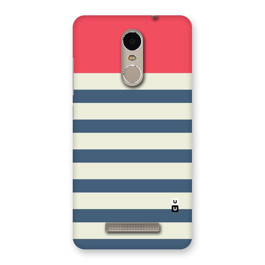 Solid Orange And Stripes Back Case for Xiaomi Redmi Note 3