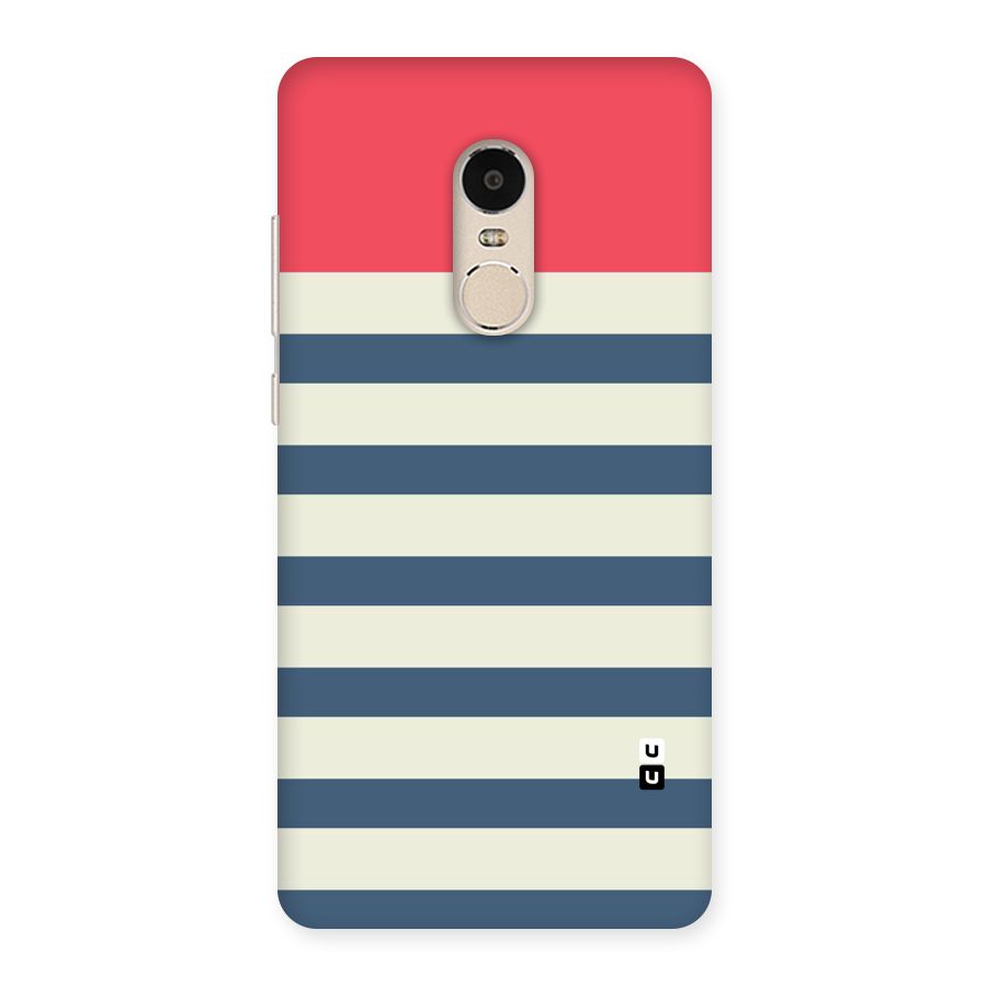 Solid Orange And Stripes Back Case for Xiaomi Redmi Note 4