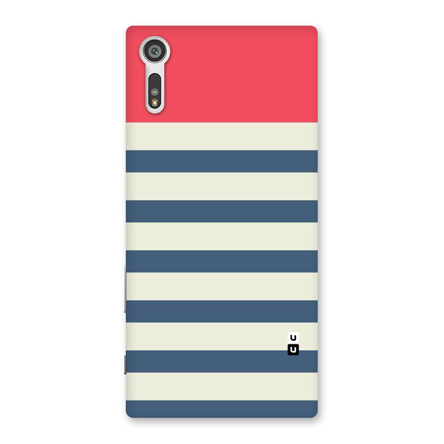 Solid Orange And Stripes Back Case for Xperia XZ