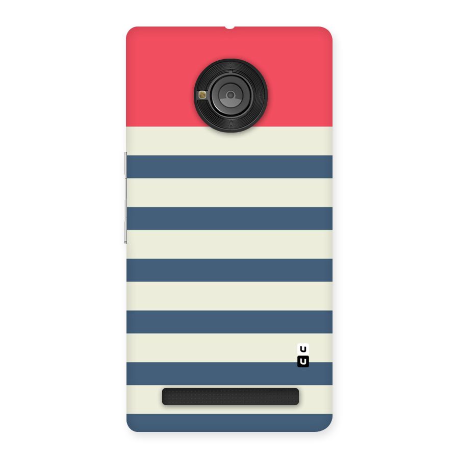 Solid Orange And Stripes Back Case for Yu Yuphoria