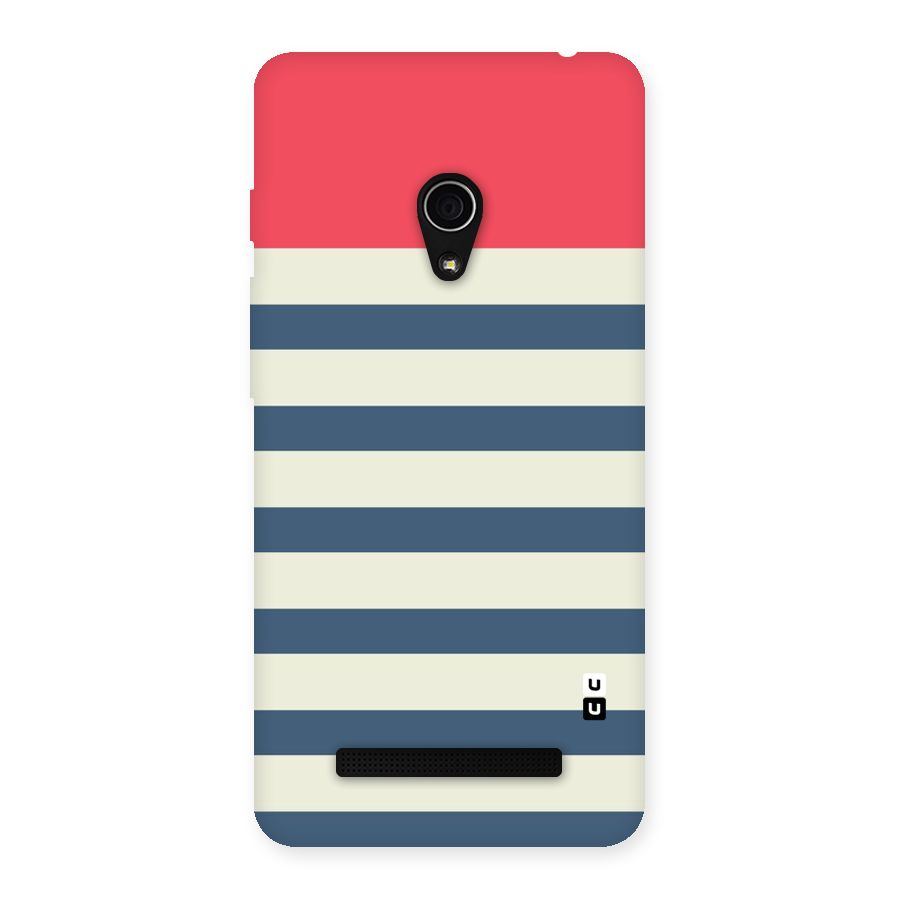 Solid Orange And Stripes Back Case for Zenfone 5