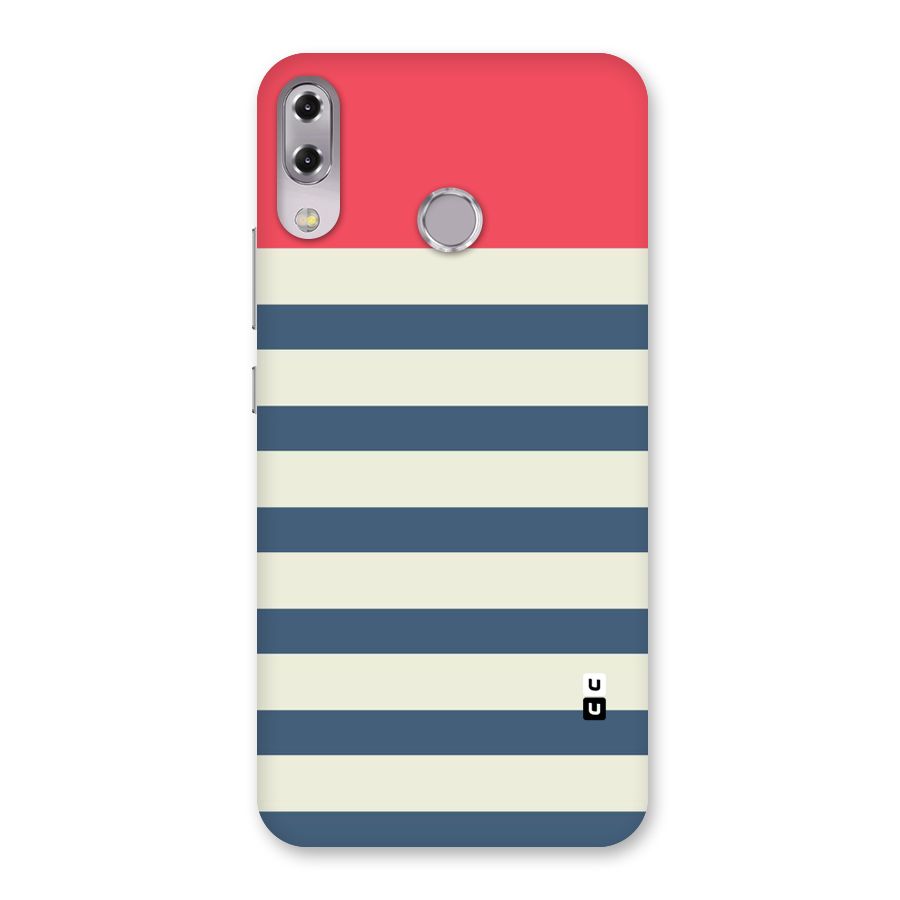 Solid Orange And Stripes Back Case for Zenfone 5Z